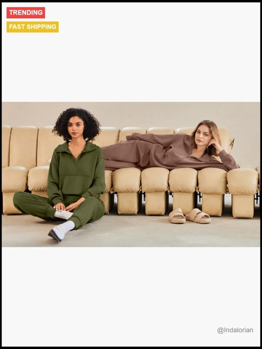 Long Sleeve Tracksuit Joggers Set Half Zip Sweatsuit Matching Set